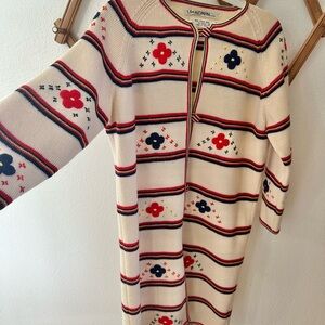 Colorful Striped Knit Cardigan